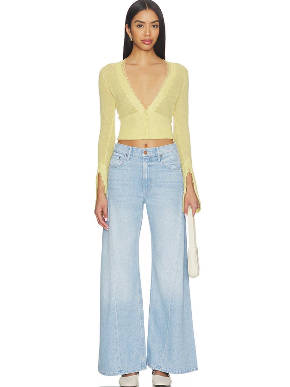 MOTHER Denim “The Lemon Twist Sneak Jeans in Munchies”